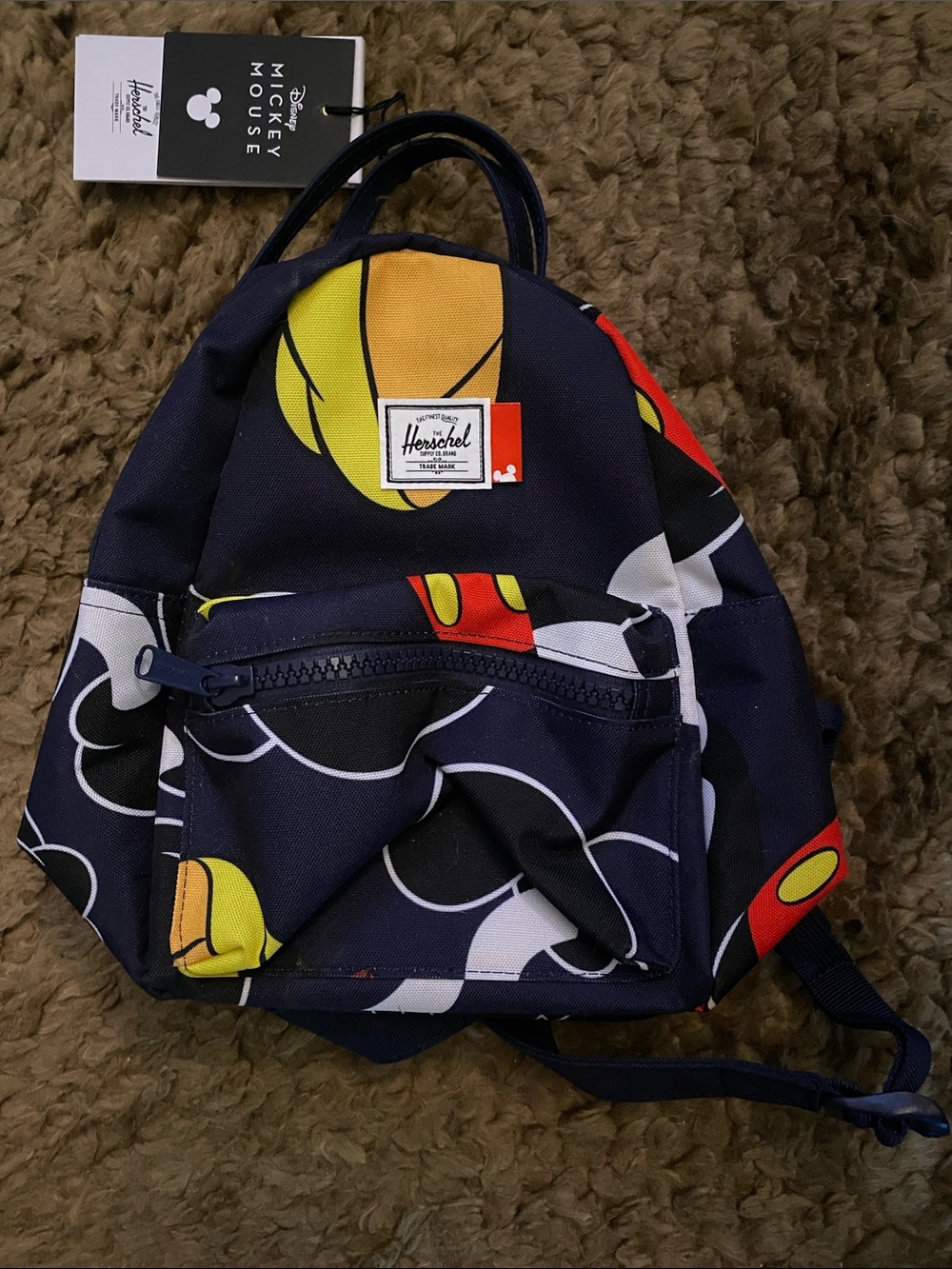 Herschel Supply Company Navy Mini Backpack with Mickey Mouse Print